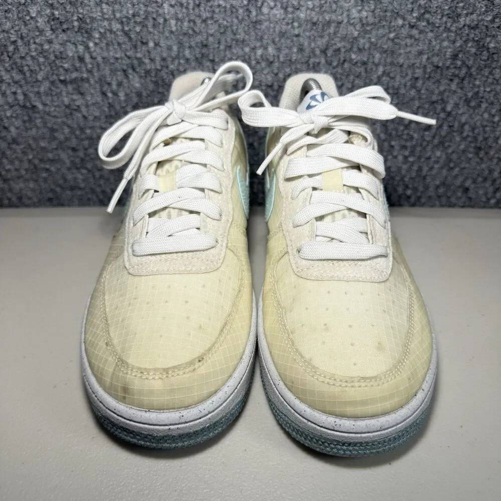 Nike Air Force 1 Crater GS White Copa Sneakers Size 5Y DC9326-100 Pre-Owned